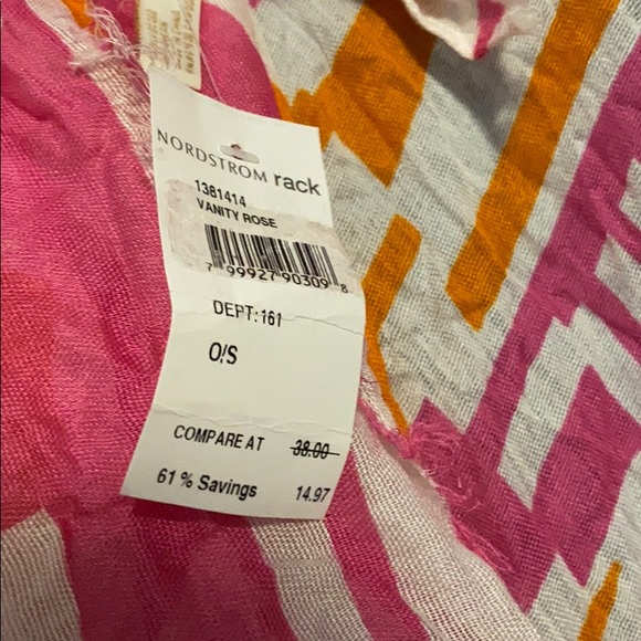 Nordstrom Rack New with Tags Scarf Colorful 28x82 - Picture 5 of 5